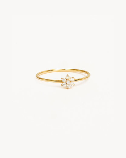 Elegant 0.50 TCW Round Floral Lab Grown Diamond Engagement Ring 1
