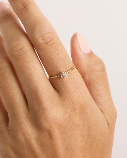 Elegant 0.50 TCW Round Floral Lab Grown Diamond Engagement Ring 2