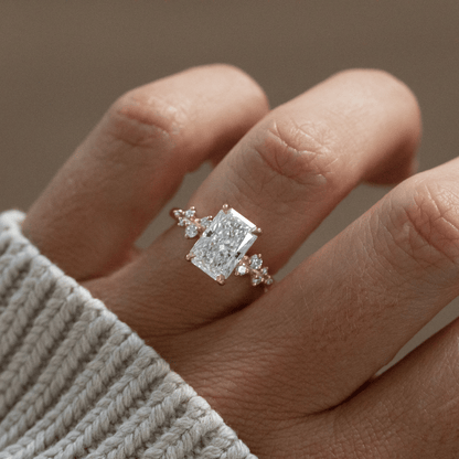Cluster-Radiant Lab Grown Diamond Engagement Ring