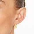 Load image into Gallery viewer, Golden Elegance Pleated Stud Earrings
