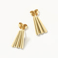 Load image into Gallery viewer, Golden Elegance Pleated Stud Earrings
