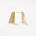 Load image into Gallery viewer, Golden Elegance Pleated Stud Earrings
