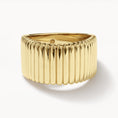 Load image into Gallery viewer, Elegant Ribbed Gold Wedding Band
