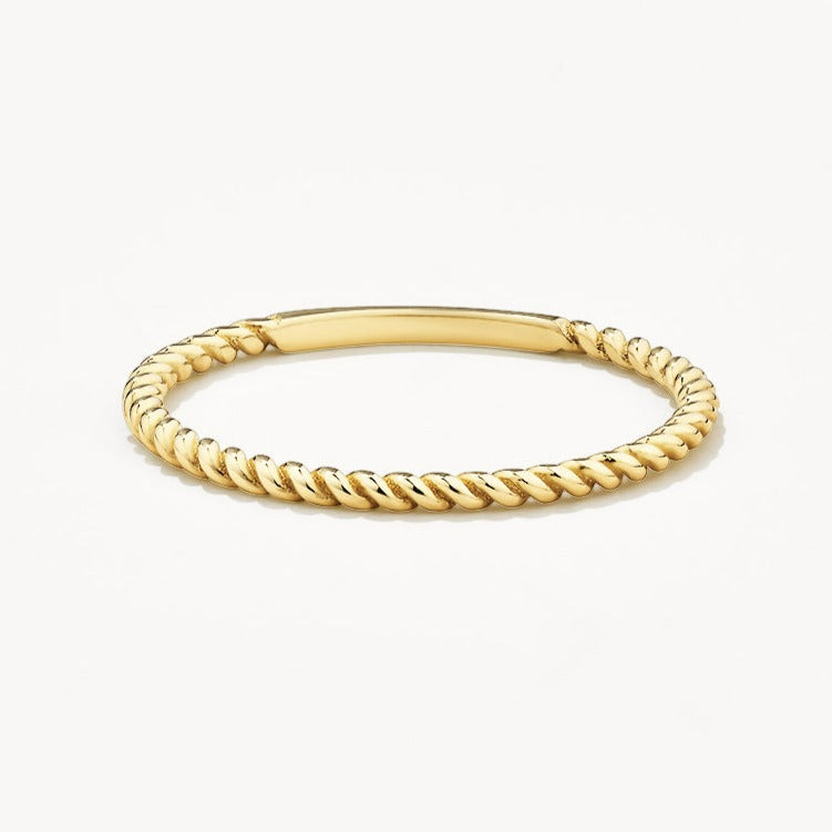 Twisted Elegance: Classic Gold Rope Band 1