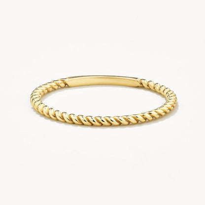 Twisted Elegance: Classic Gold Rope Band 1