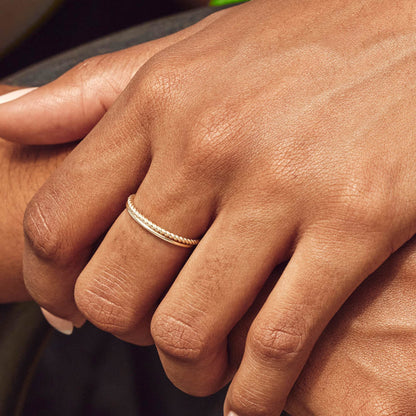Twisted Elegance: Classic Gold Rope Band 4