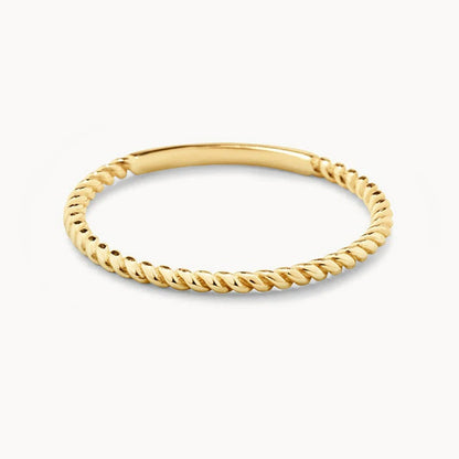 Elegant Gold Twist Ring Duo Set 6