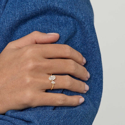 Hidden Halo-1.5 CT Round Lab Grown Diamond Engagement Ring