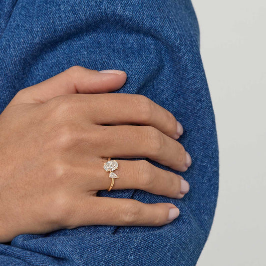 Hidden Halo-1.5 CT Round Lab Grown Diamond Engagement Ring