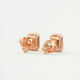 Load image into Gallery viewer, Radiant 1.0 TCW Emerald-Cut Lab Grown Diamond Stud Earrings
