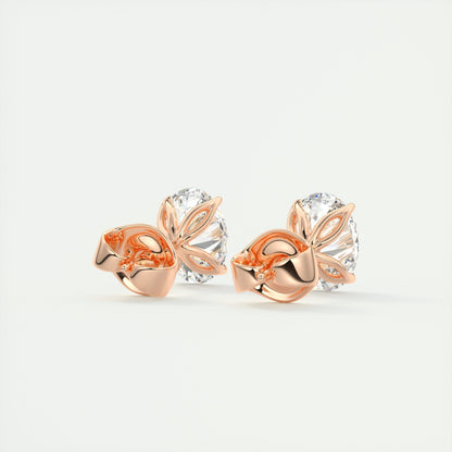 1.0 TCW Oval Lab-Grown Diamond Solitaire Earrings 8