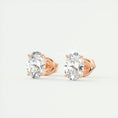 Load image into Gallery viewer, 1.0 TCW Oval Lab-Grown Diamond Solitaire Earrings
