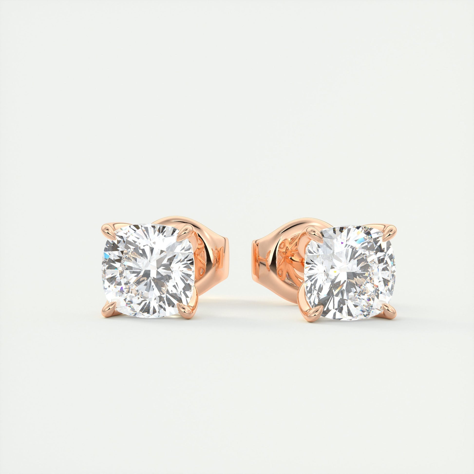 1.0 TCW Round Lab Grown Diamond Solitaire Studs 7