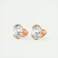 Load image into Gallery viewer, 1.0 TCW Oval Lab Grown Diamond Solitaire Studs
