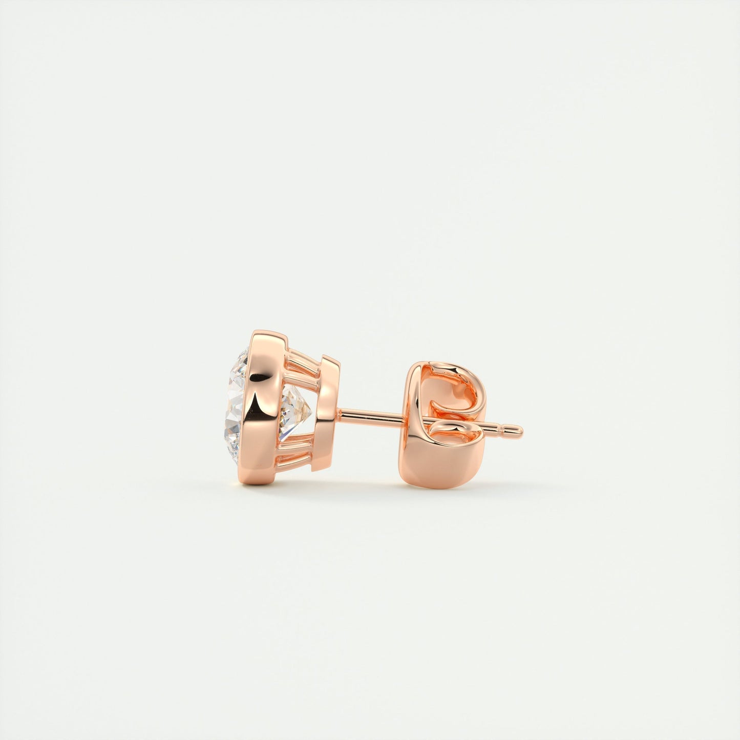 1.0 TCW Round Lab Grown Diamond Solitaire Studs 9