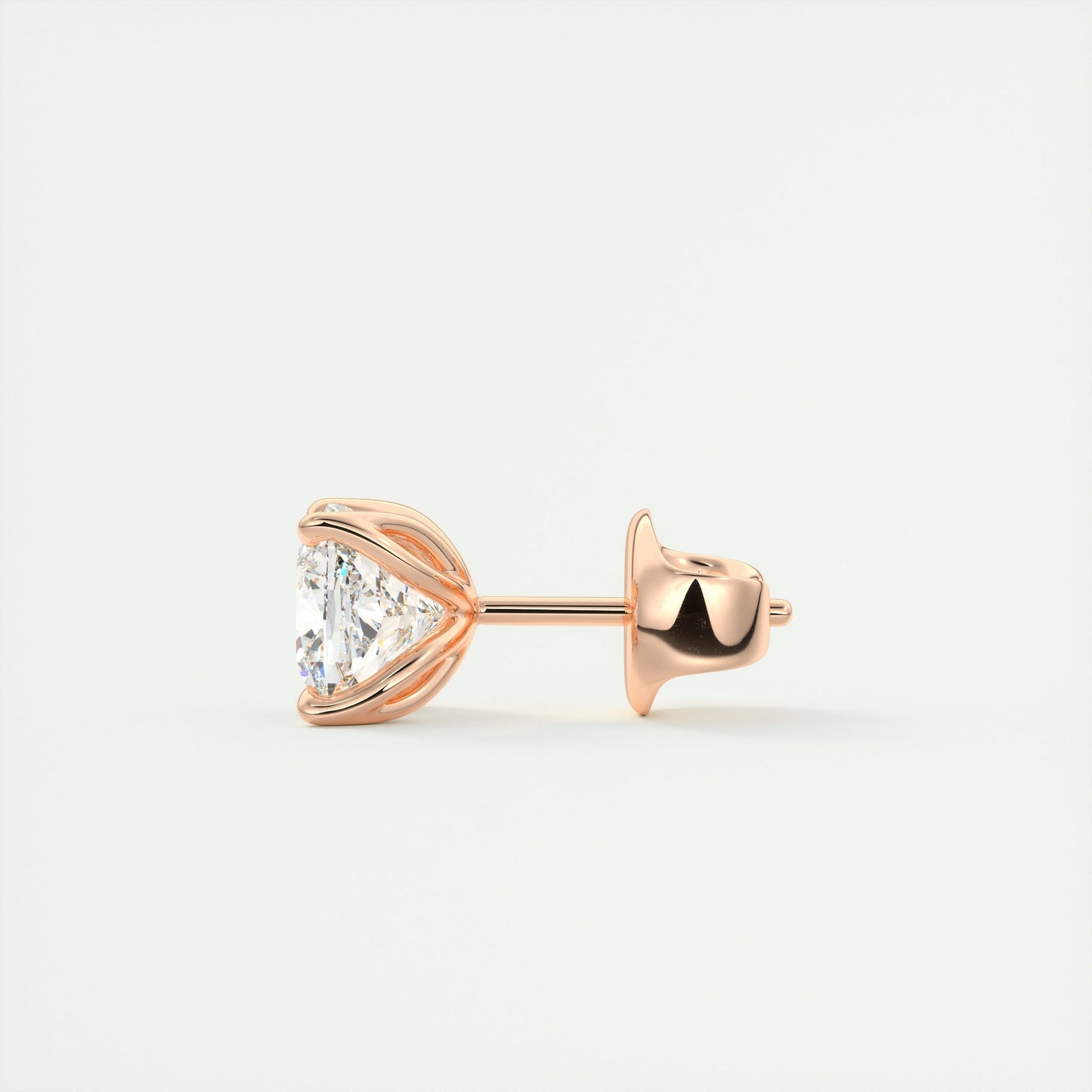 1.0 TCW Round Lab Grown Diamond Solitaire Studs 10