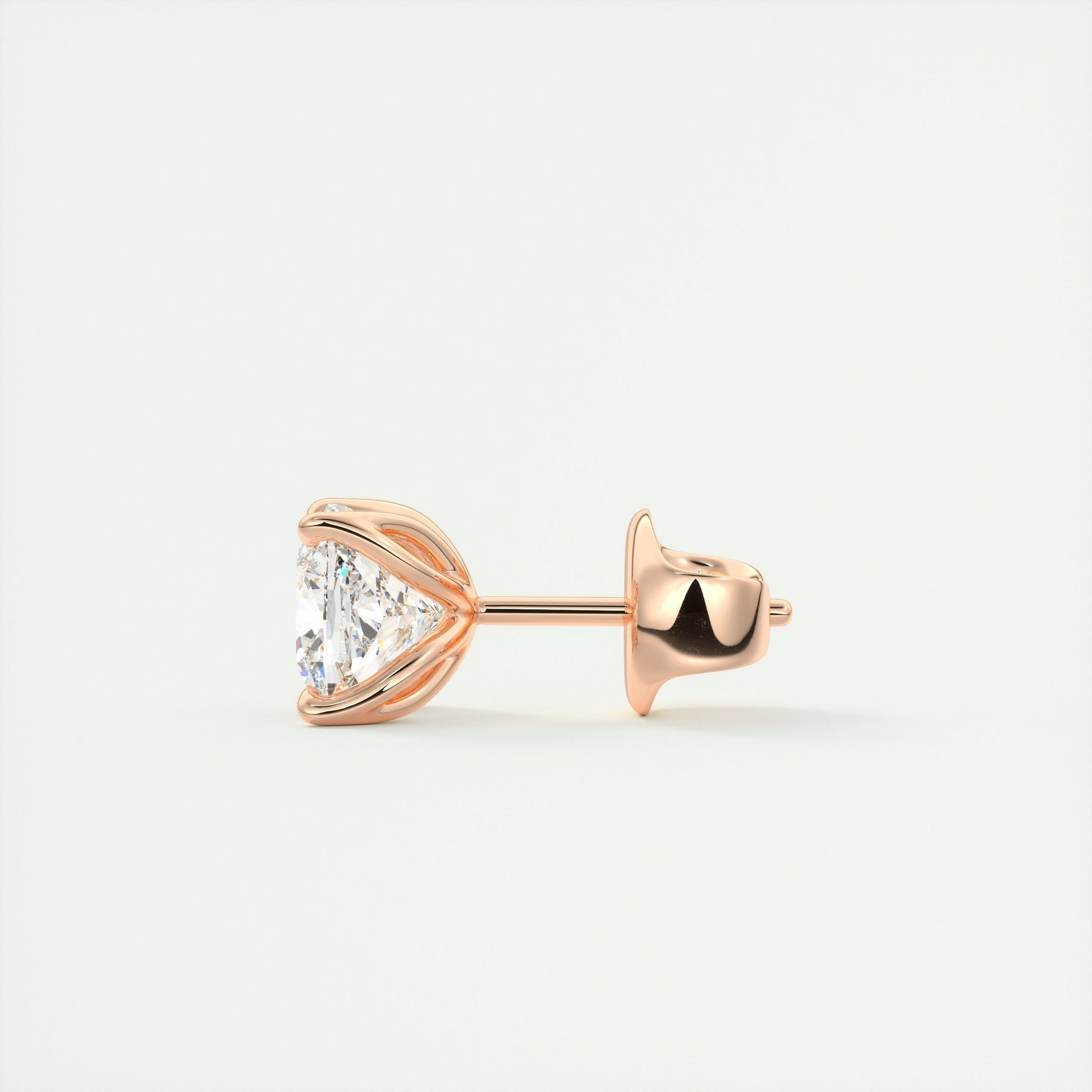 1.0 TCW Round Lab Grown Diamond Solitaire Studs 10