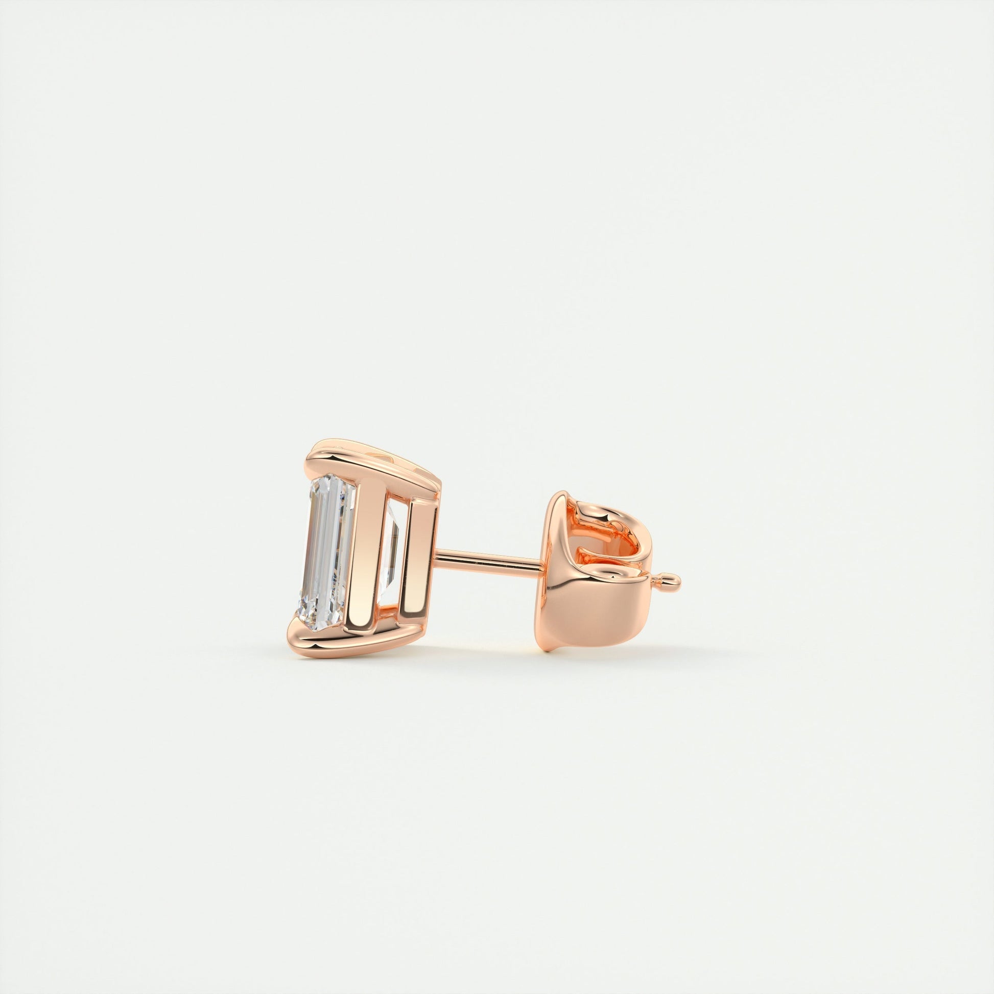 1.0 Carat Emerald-Cut Lab Grown Diamond Stud Earrings 8