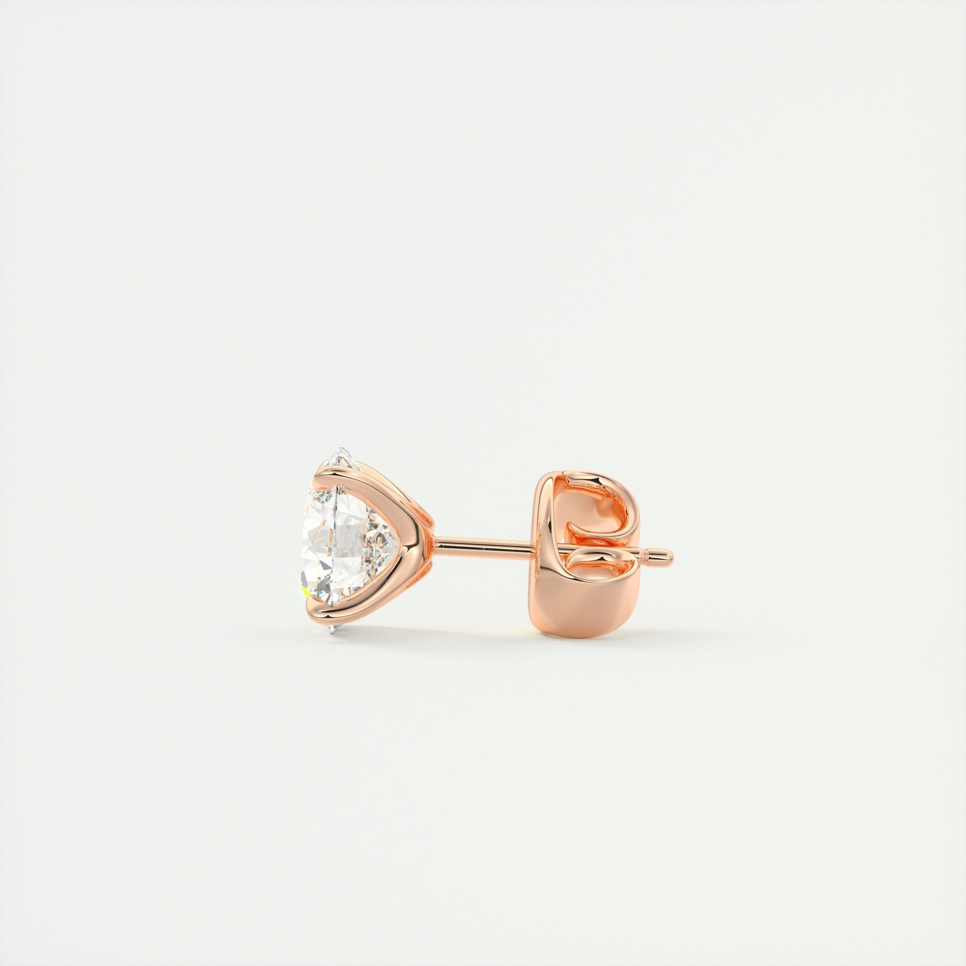 1.0 TCW Round Lab Grown Diamond Solitaire Studs 8
