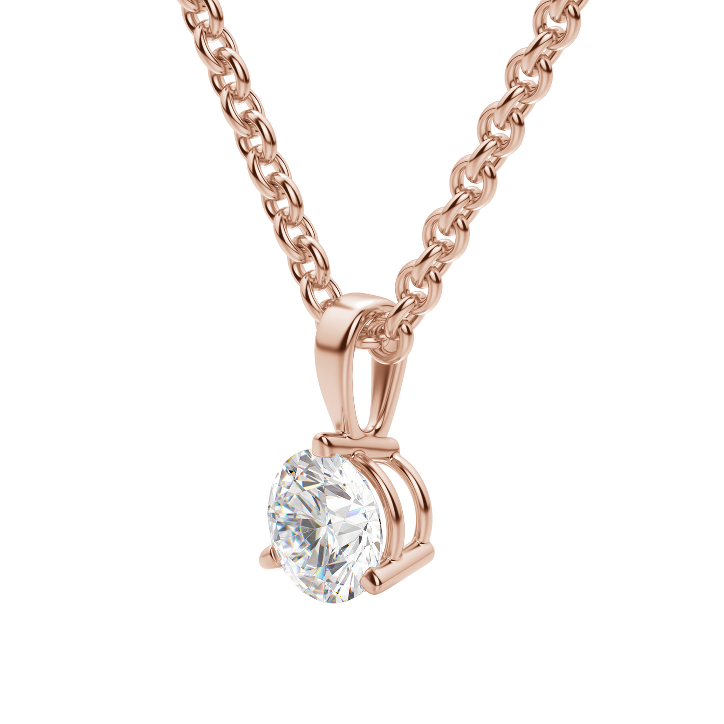 0.75 CT Round Lab-Grown Diamond Elegance Necklace 9