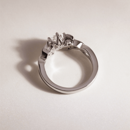 Solitaire & Twisted Band-Round Lab Grown Diamond Engagement Ring