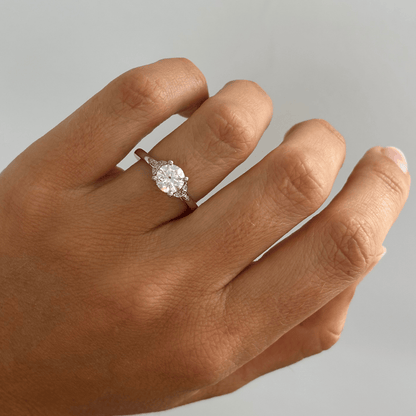 Solitaire-Oval Lab Grown Diamond Engagement Ring