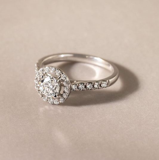 Halo & Pave-Round Lab Grown Diamond Engagement Ring