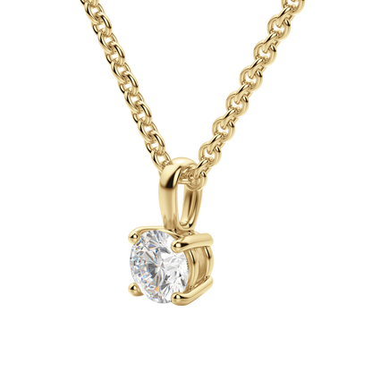 Radiant Elegance: 0.75 CT Round Lab-Grown Diamond Solitaire Necklace 3
