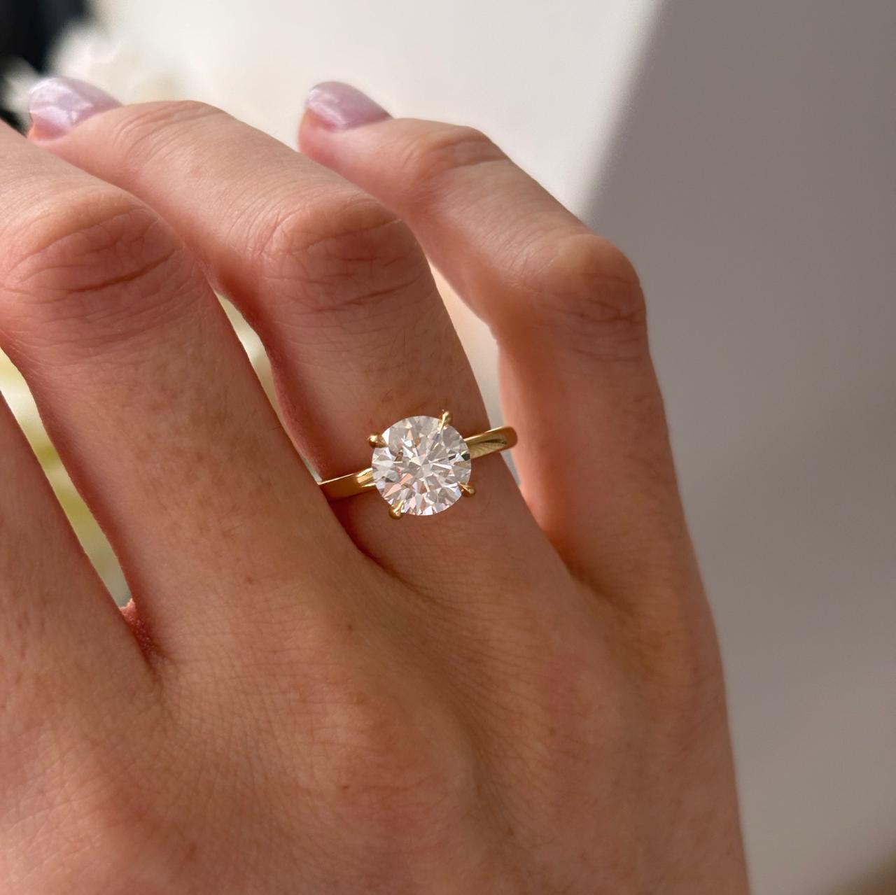 Solitaire-Oval Lab Grown Diamond Engagement Ring
