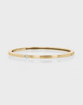 Load image into Gallery viewer, Elegant 0.05 CT Round Lab-Grown Diamond Gold Bangle Bracelet
