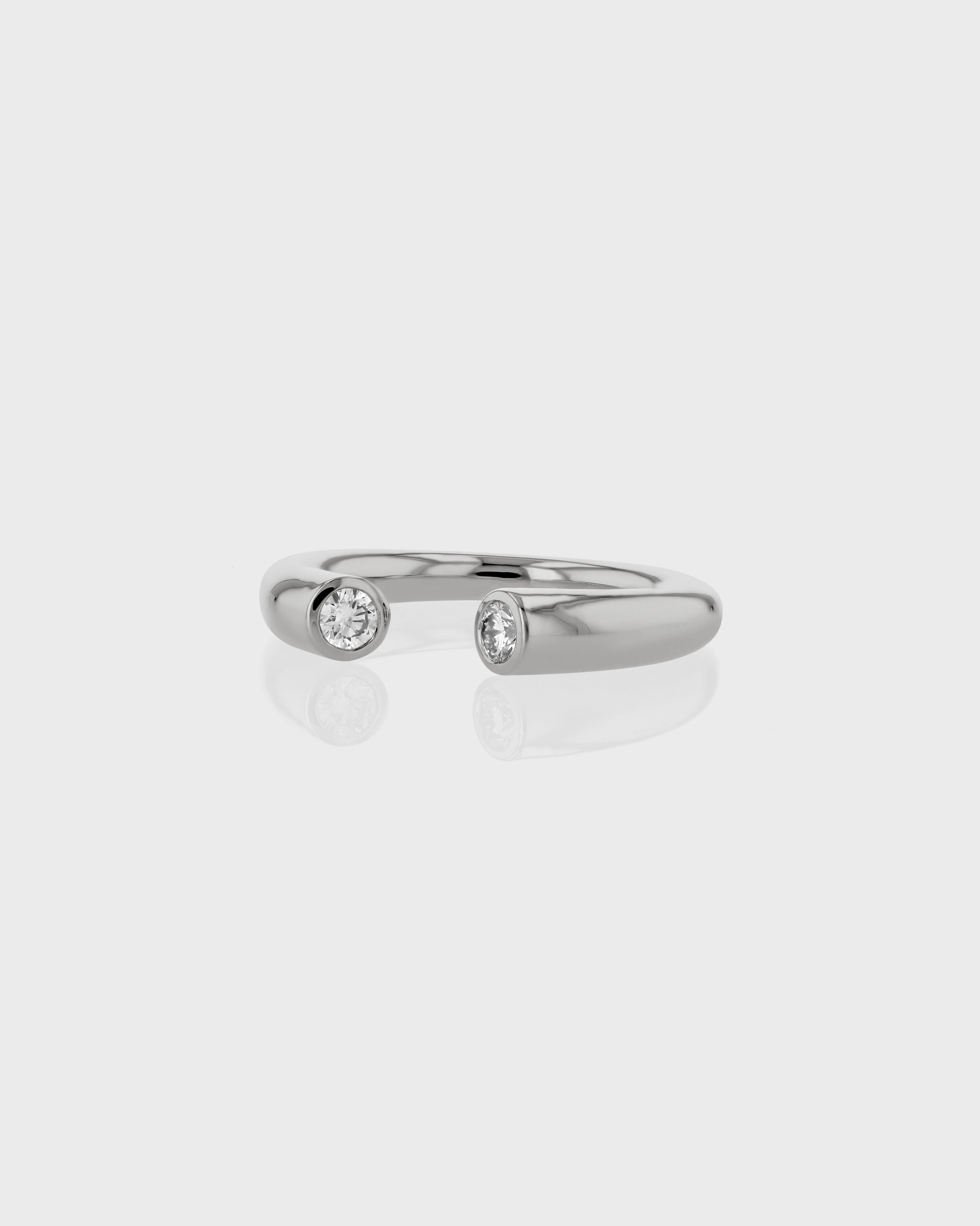 0.20 TCW Round Lab-Grown Diamond Open Wedding Band Ring