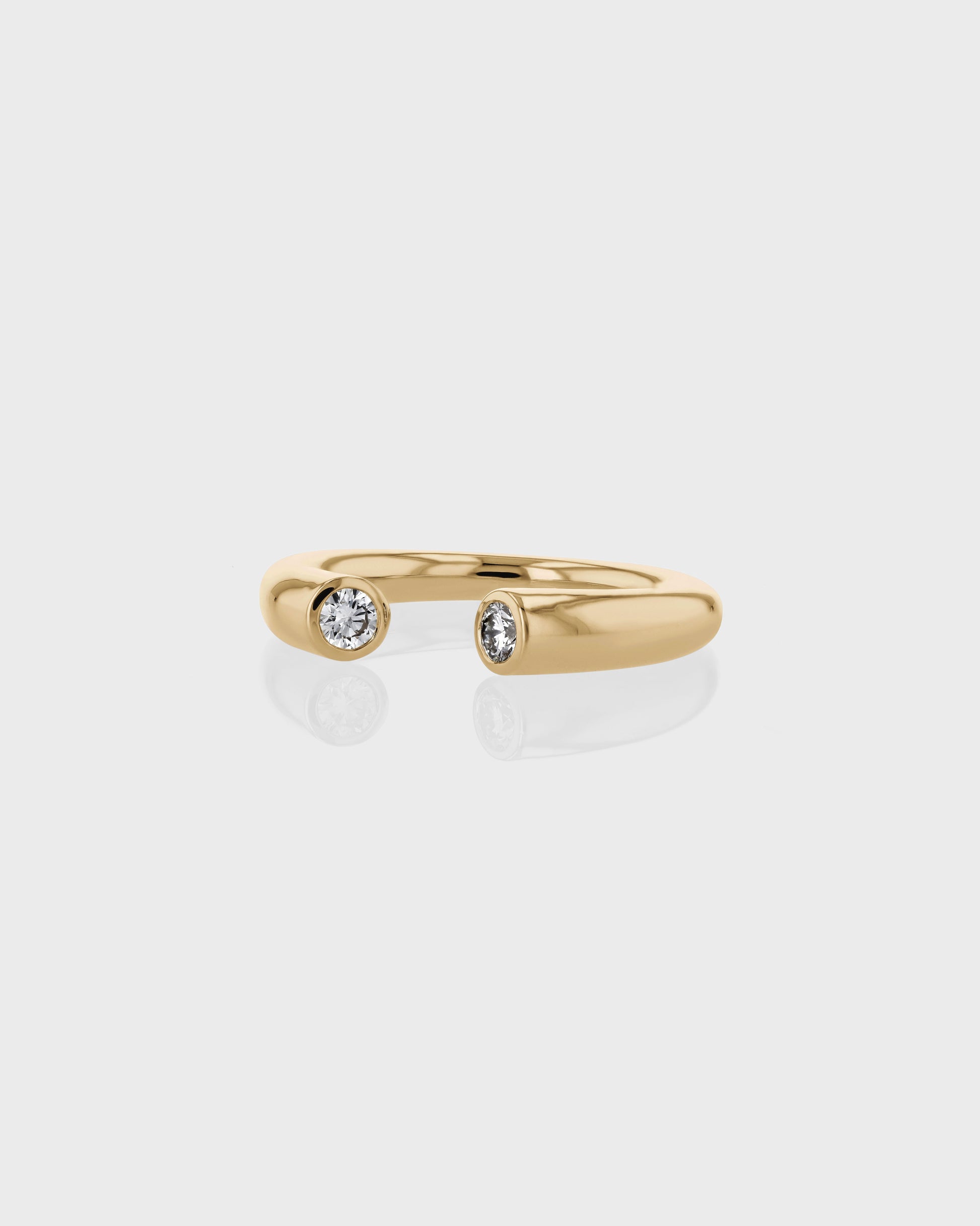 Elegant 0.50 TCW Round Lab Grown Diamond Open Band Ring 7