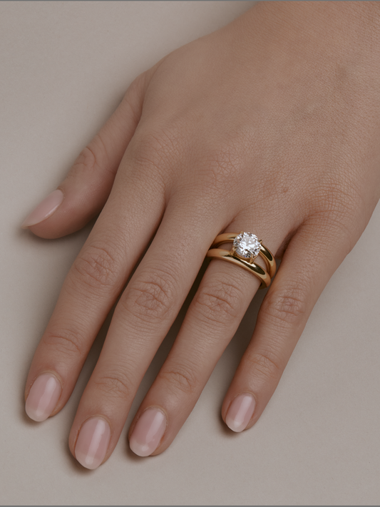Solitaire-Oval Lab Grown Diamond Engagement Ring