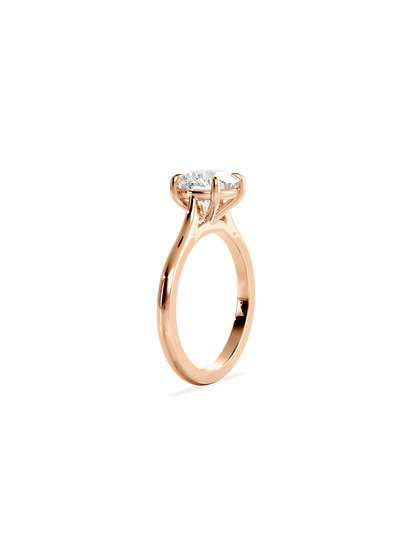 Solitaire-Oval Lab Grown Diamond Engagement Ring