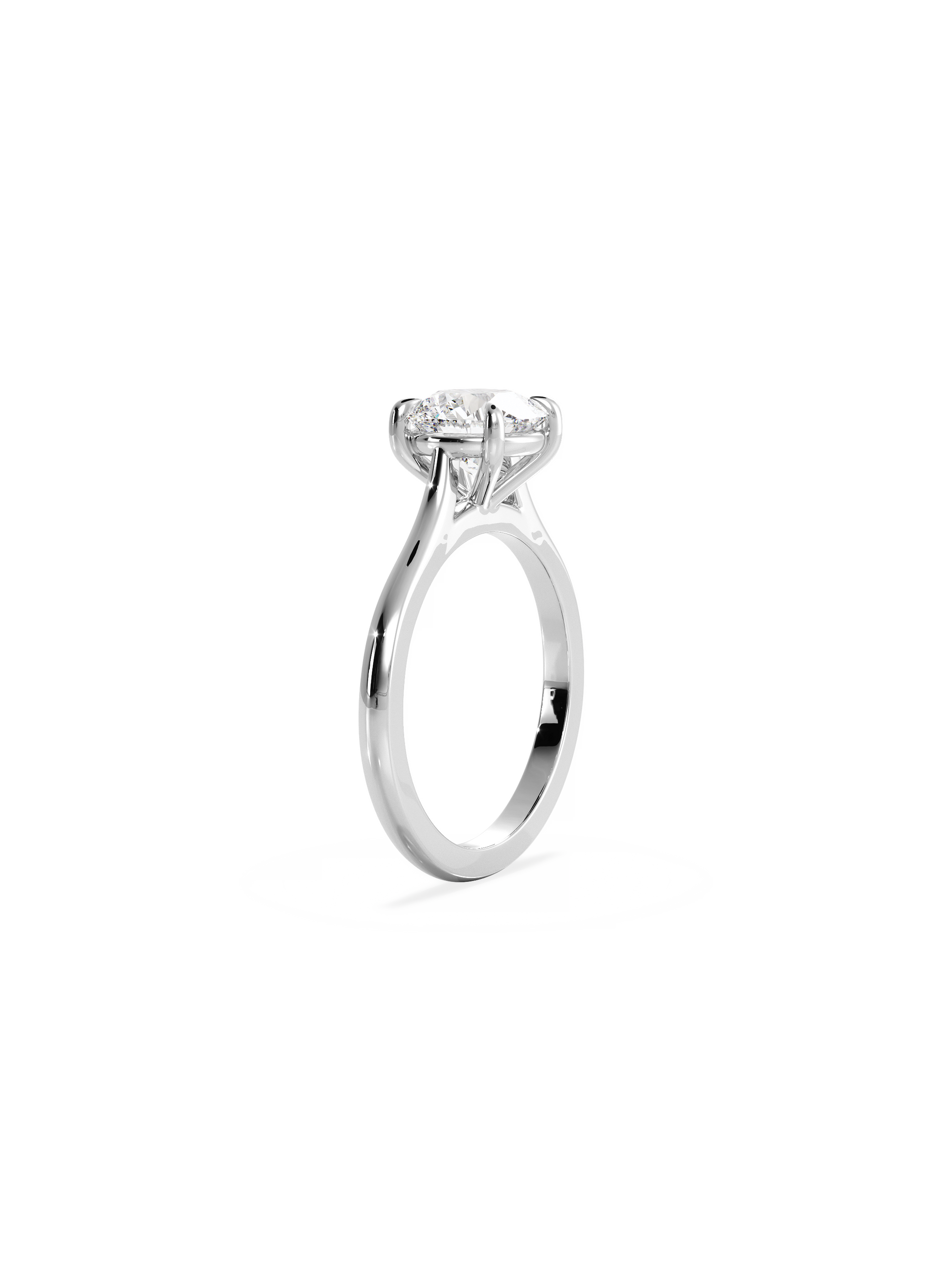 Solitaire-Oval Lab Grown Diamond Engagement Ring