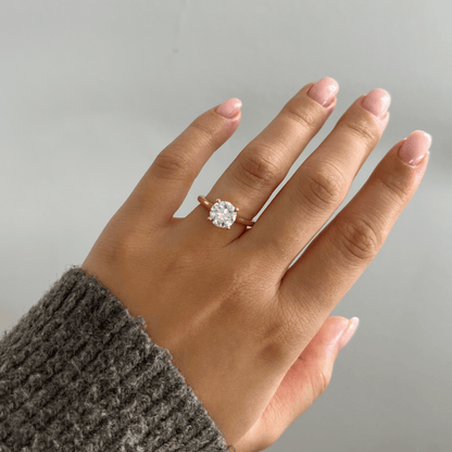 Solitaire-Round Lab Grown Diamond Engagement Ring
