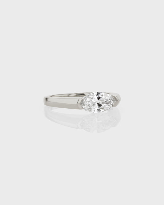 Eternal Elegance: 0.70 CT Marquise Lab Grown Diamond Solitaire Ring