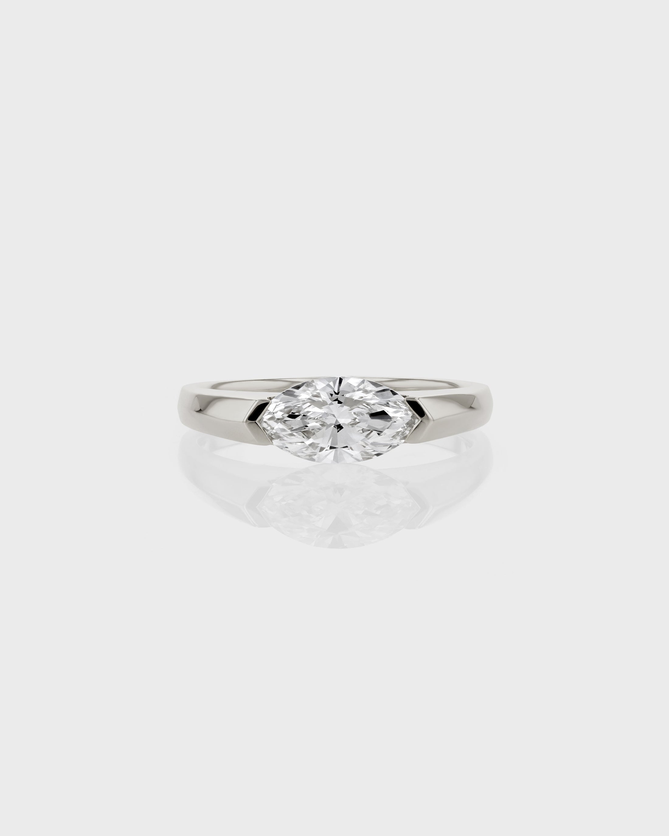 Eternal Elegance: 0.70 CT Marquise Lab Grown Diamond Solitaire Ring