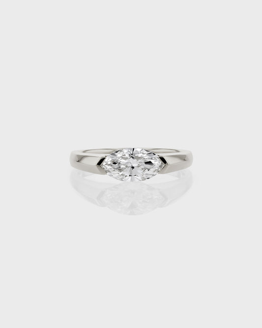 Eternal Elegance: 0.70 CT Marquise Lab Grown Diamond Solitaire Ring