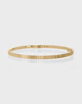 Load image into Gallery viewer, Line Textured Gold Bangle Bracelet
