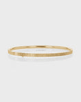 Load image into Gallery viewer, Line Textured Gold Bangle Bracelet
