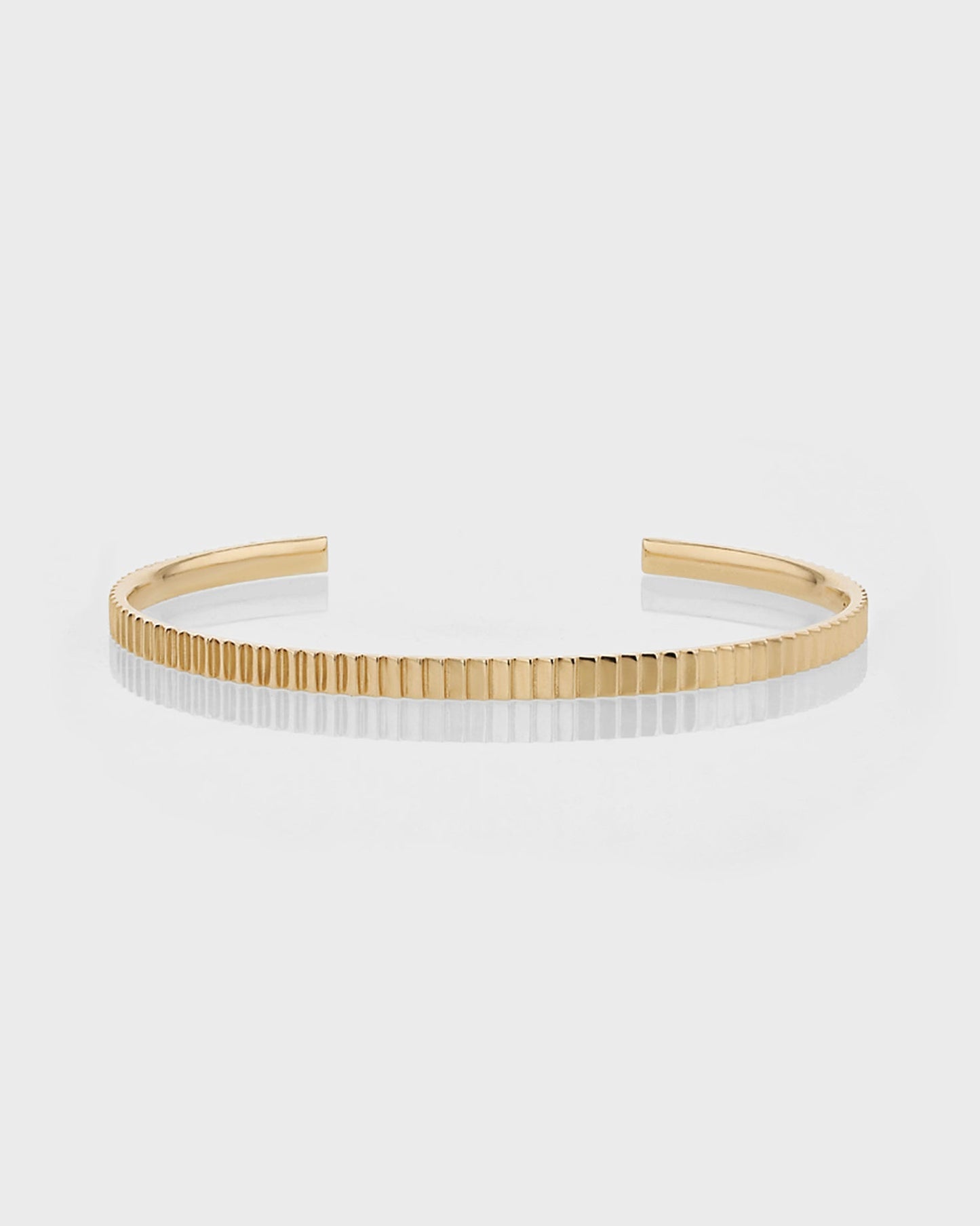 Line Textured Gold Cuff Bracelet 1