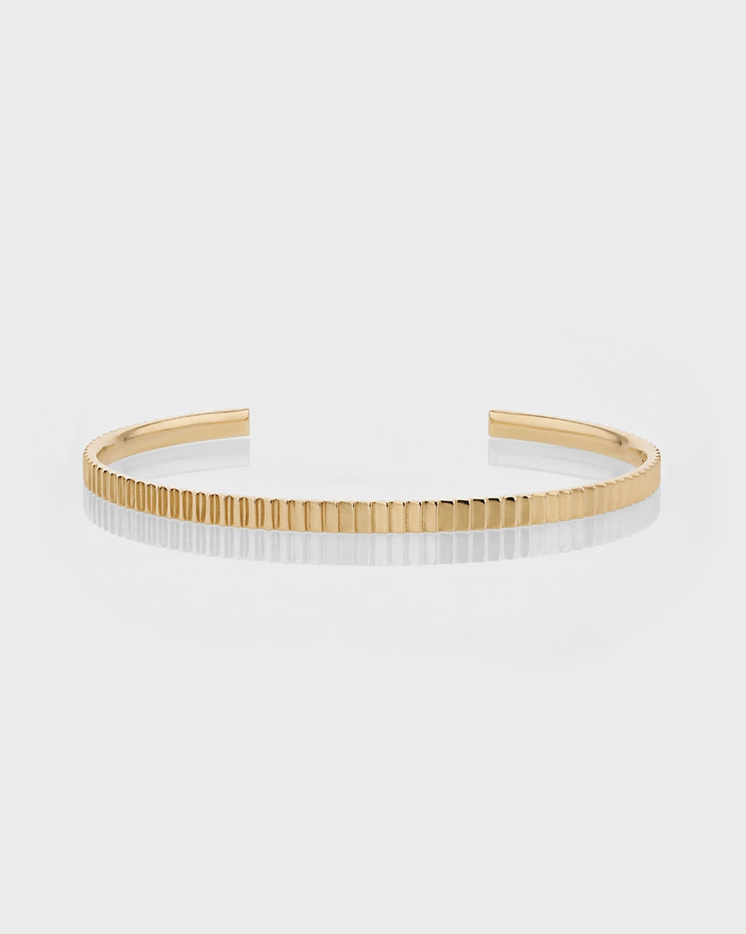 Line Textured Gold Cuff Bracelet