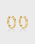 Load image into Gallery viewer, Golden Stairway Hoop Earrings
