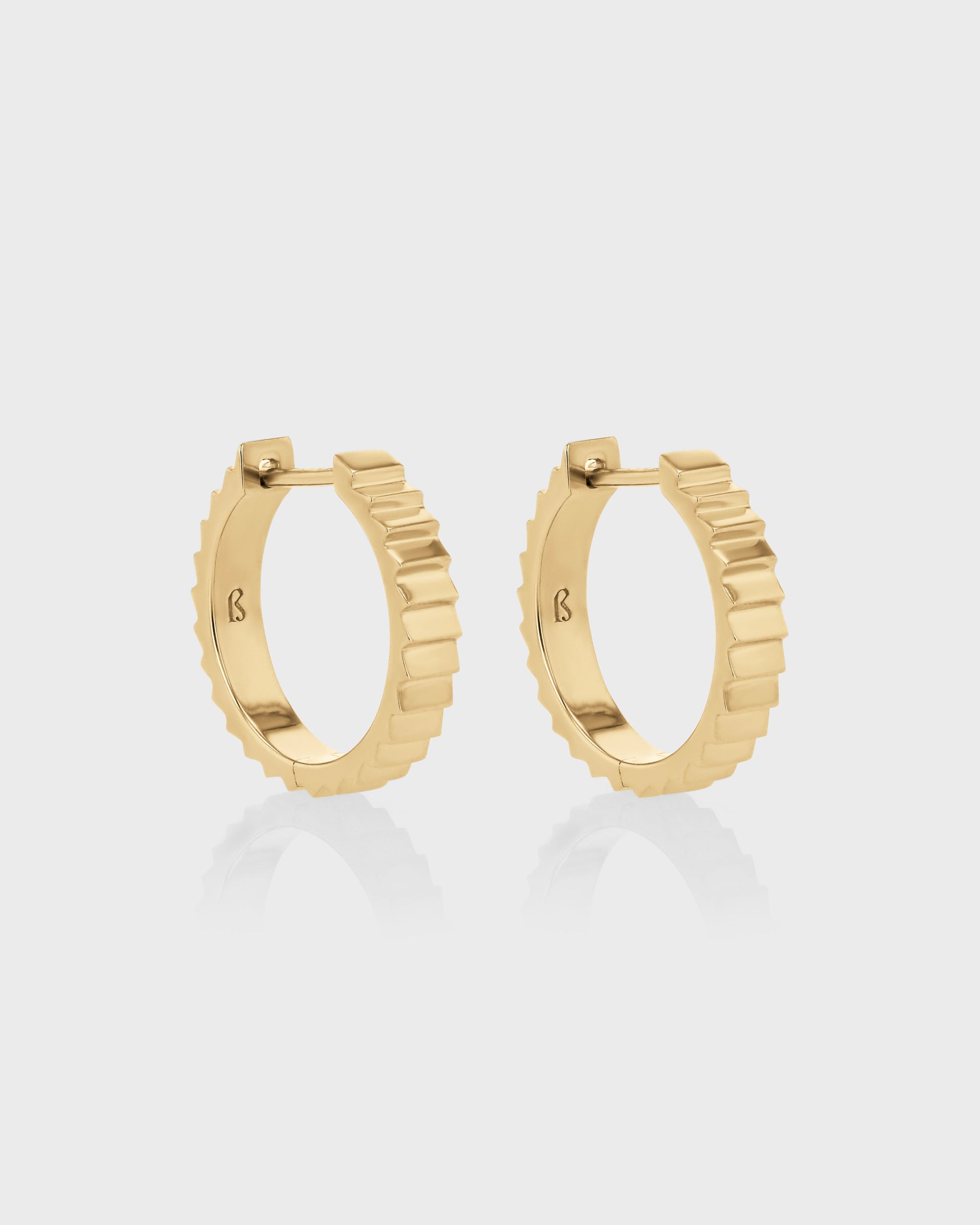 Golden Stairway Hoop Earrings 2