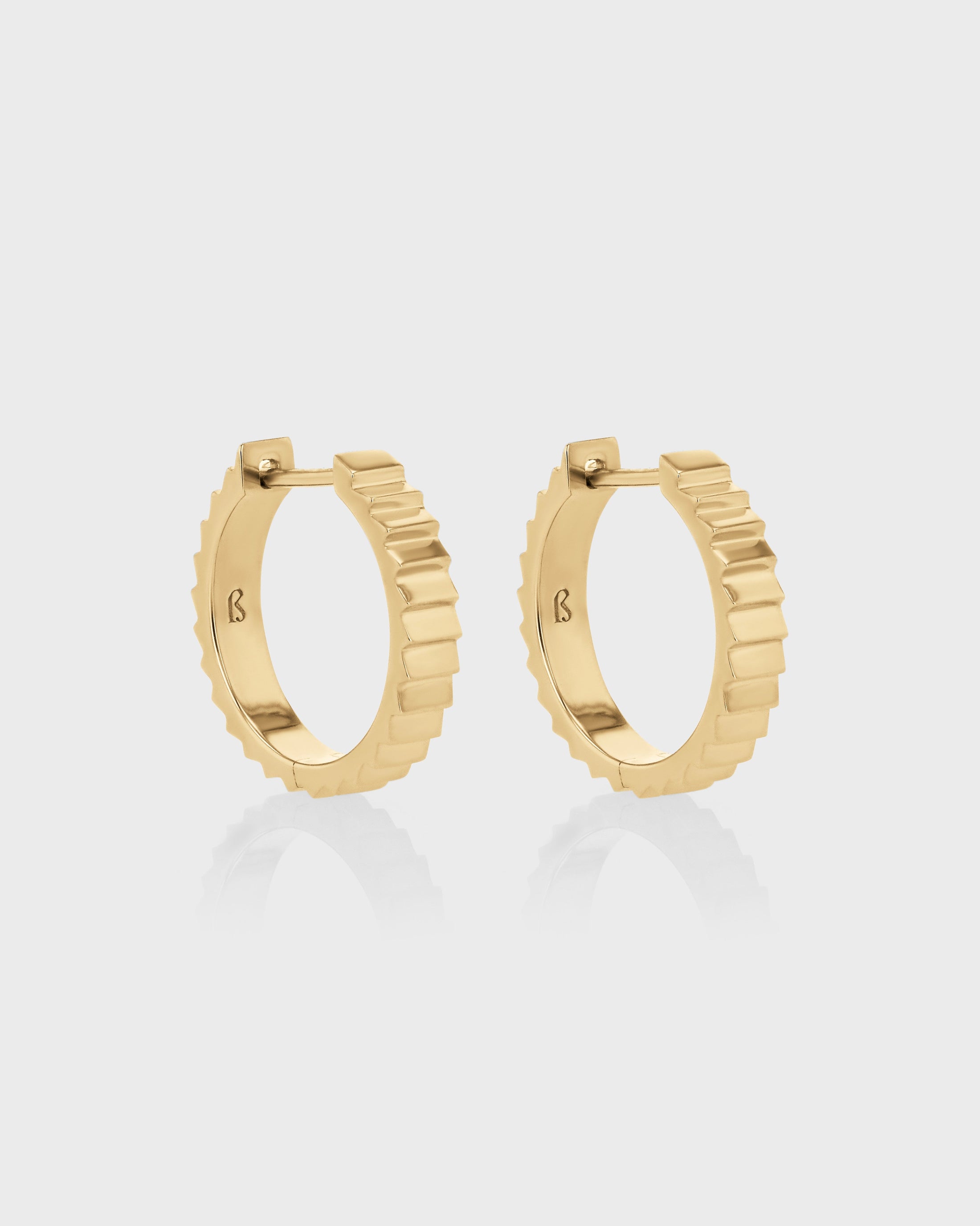 Golden Stairway Hoop Earrings