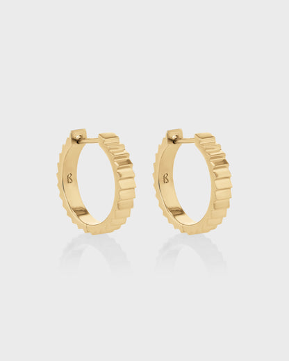 Golden Stairway Hoop Earrings 2