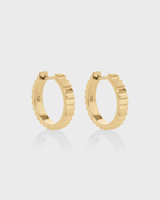 Golden Stairway Hoop Earrings