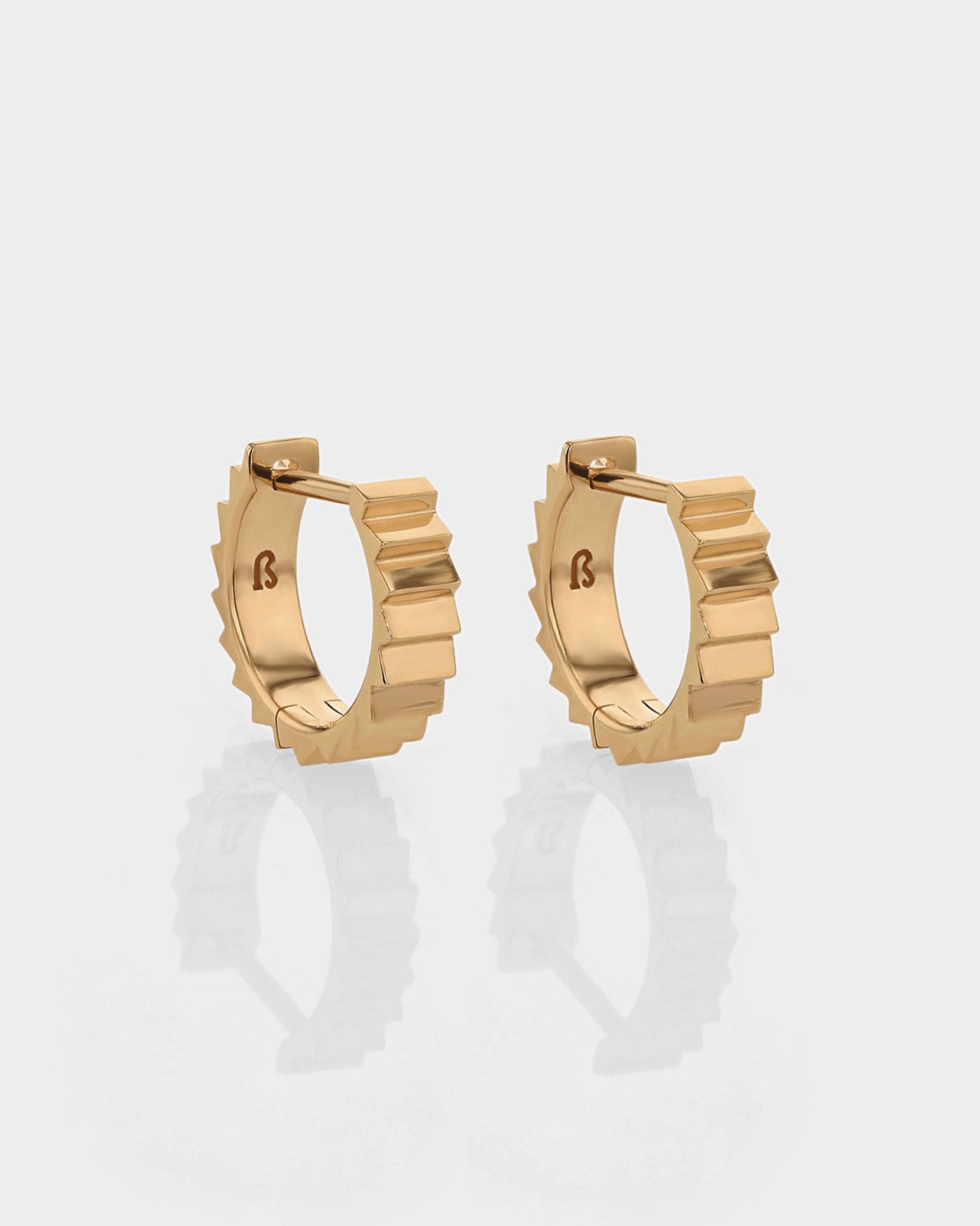 Golden Stairway Hoop Earrings 1