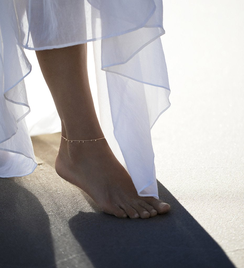 Radiant Gold Ocean Breeze Anklet